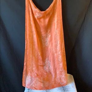 White House Black Market peach silk scarf